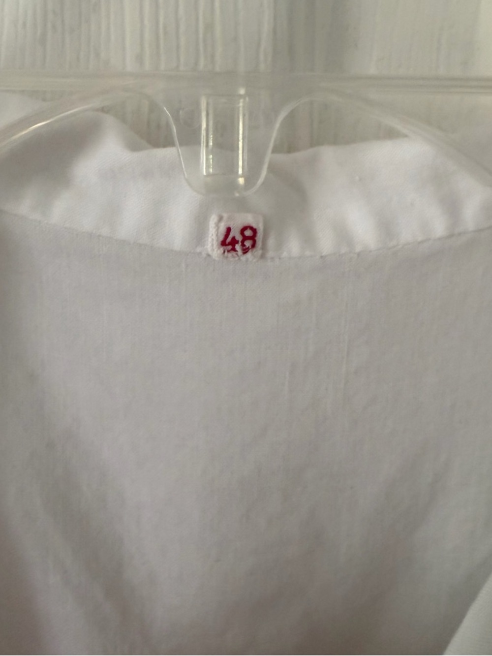 White Button-Up Blouse with Red Strawberry Embroidery - Picture 2 of 7
